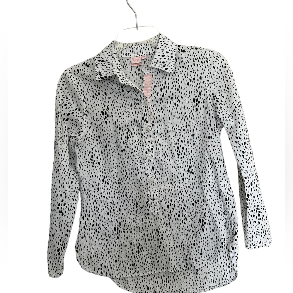 Persifor Long Sleeve button up work shirt blouse size Extra Small